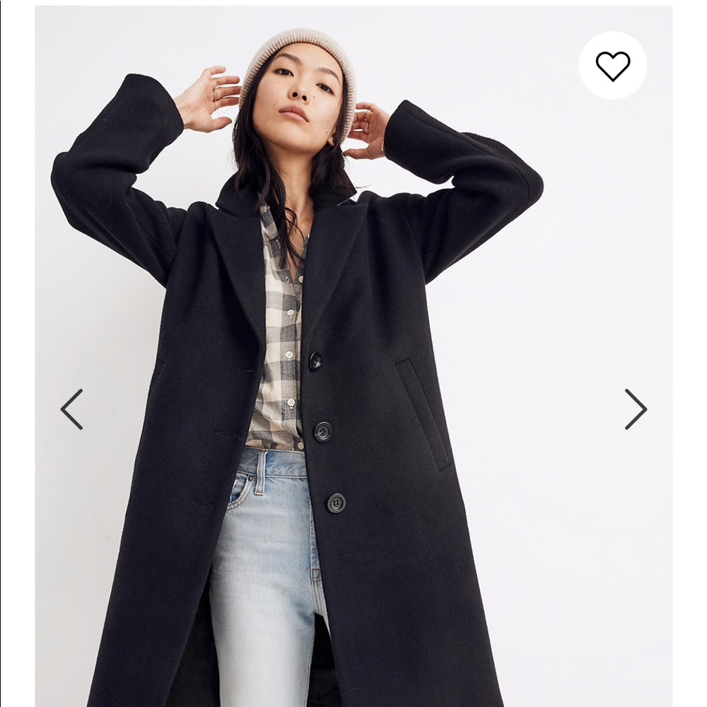 Madewell Black Bergen Cocoon Coat